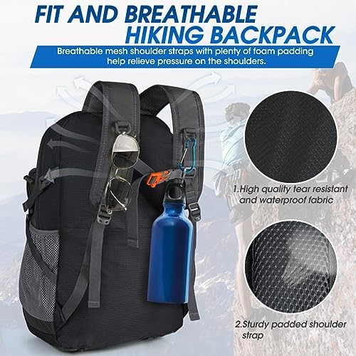 IGOLUMON Hiking Backpack 40L Packable Lightweight Camping Backpack Men Women Waterproof Hiking Daypack Outdoor Travel Daypack