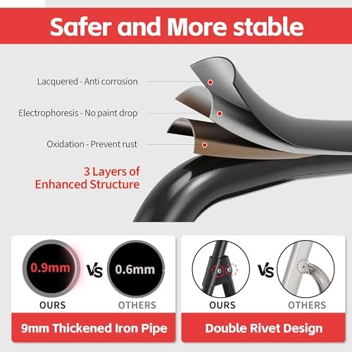 Step Ladder Foldable Folding Stool - for Home Adults Kitchen 3 Stepping Extension Tall Heavy Duty with Handrails - Closet Stepstool Stair Ladders Extendable Stepladder for Indoor House 800Lbs