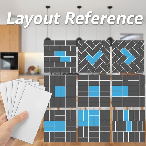 Art3d 102-Piece Peel and Stick Wall Tile for Kitchen Backsplash, Bathroom, Fireplace, 3in. × 6in. Stick on Subway Tile, Glossy White
