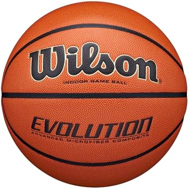 WILSON Evolution Indoor Game Basketballs - Size 5, Size 6 and Size 7