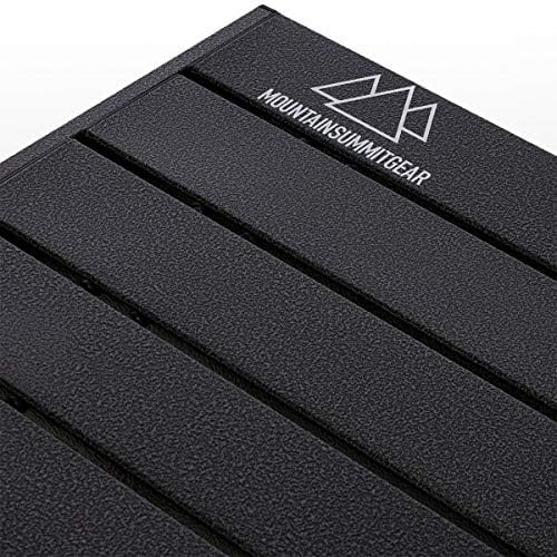 Heavy-Duty Roll-Top Table for Camping (Large) - Portable Aluminum-Top Folding Table with Steel Frame by Caddis Sports