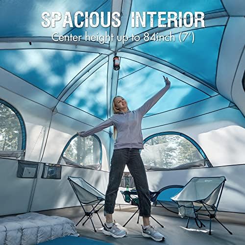 PORTAL 6 | 8 | 10 Person Family Camping Tent with Porch, Big Family Camping Tent with Tall Height, Good Ventilation, Water Resitant Large Tent for Outdoor Camping, Backyard