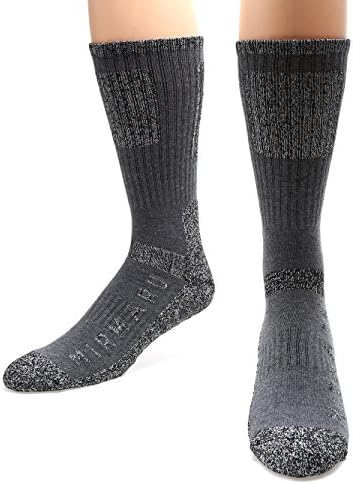 MIRMARU Men's 5 Pairs Multi Performance Outdoor Sports Hiking Trekking Crew Socks
