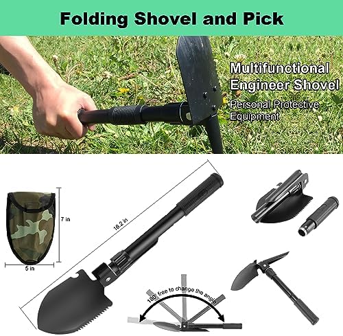 Survival Kit 256 in 1, First Aid Kit Survival Gear Tools Trauma Kit with Molle Pouch for Outdoor, Camping, Hunting, Hiking, Earthquake, Home, Office, Gifts for Men Dad Husband Women (Green)