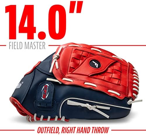 Franklin Sports Baseball + Softball Gloves - Field Master Adult + Youth Baseball + Softball Gloves - Right Hand + Left Hand Gloves - Infield + Outfield Mitts - Multiple Sizes + Colors