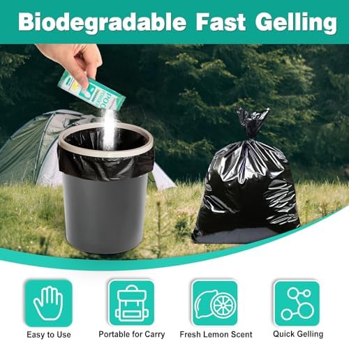 PortablePortable Toilet Gel, Poo Powder for Portable Toilet, Camping Toilet Gel, Pee Powder, Portable Toilet Powder for Outdoor Camping and Hiking Toilet Gel Powder