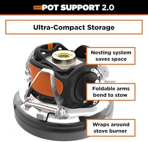 Jetboil Pot Support 2.0 with Foldable Arms for 2025 Jetboil Camp Stove Models, New for 2025