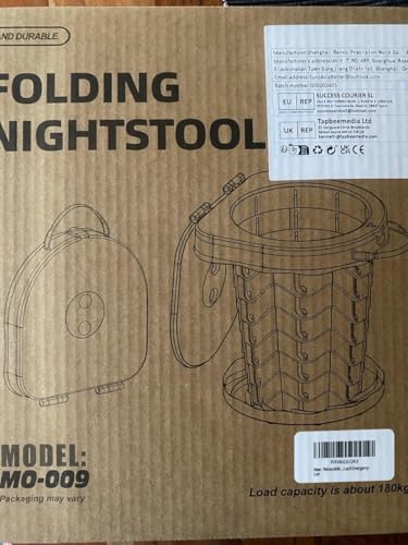 imodomio Retractable Portable Toilet Camping Toilet - Adjustable Height Camp Toilet Portable Potty for Camping, Car, Travel, Boat, Beach, Tent and Emergency Use