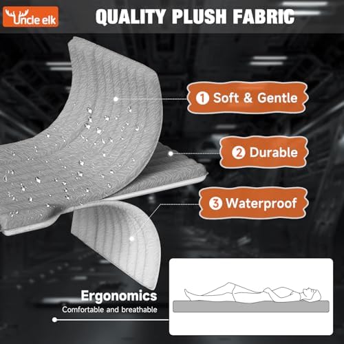 SUV Air Mattress: Inflatable Car Air Mattress for Camping, Flocking Car Bed with Air Pump & 2 Pillows, Portable Sleeping Pad Mattress for Home Car Travel Camping Grey