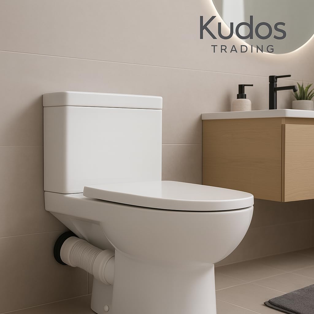 Kudos-Trading - Flexible Toilet Pan Connector Universal WC Flexi Slinky Waste Soil Pipe 240mm-500mm, Adjustable Length, Easy to Install, Anti-Kink & Odour Resistant, Suitable for All Standard Toilets.