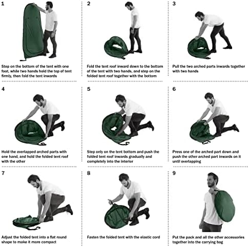 Pop Up Pod - Privacy Shower Tent, Dressing Room, or Portable Toilet Stall with Carry Bag for Camping, Beach, or Tailgate by Wakeman Outdoors