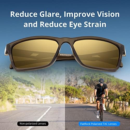 KastKing FlatRock Polarized Sport Sunglasses for Men and Women, Ideal for Driving Fishing Cycling Running, UV Protection