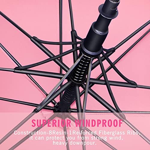 ZOMAKE Automatic Open Extra Large Golf Umbrella 51/54/62/68 Inch, Double Canopy Vented Windproof Oversize Stick Umbrellas for Rain