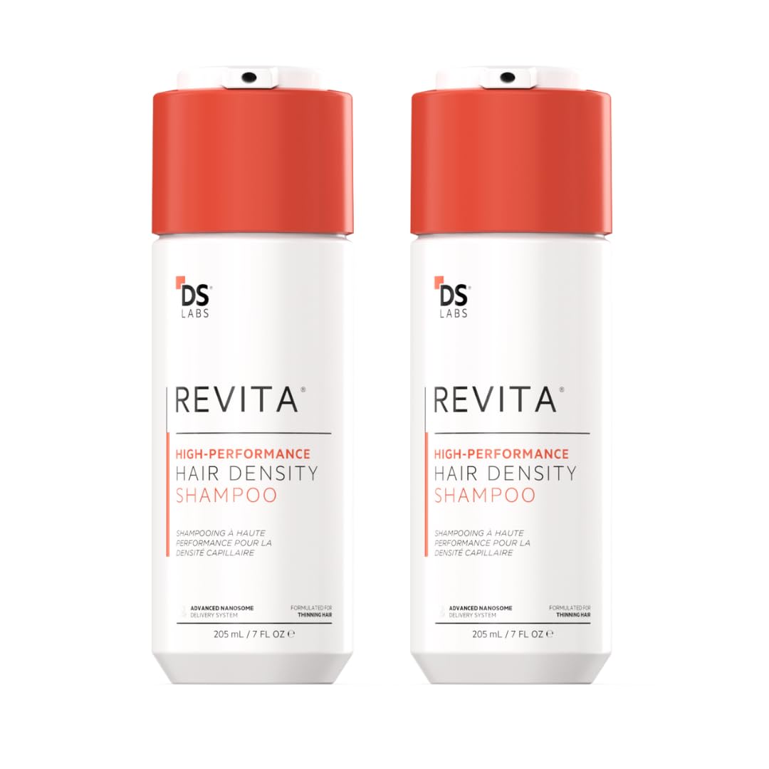 DS Labs Revita Shampoo – High-Performance Hair Density Shampoo, Volumizing & Thickening, Fuller, Healthier-Looking Hair, Sulfate & Silicone Free, For Men & Women, 205mL (Pack of 2)