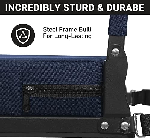 Sheenive Stadium Seats for Bleachers with Back Support, Bleacher Seats with Backs and Cushion Wide, Padded Portable Folding Comfort Stadium Chair with Shoulder Strap, Perfect for Sports Events