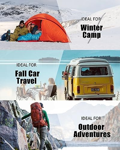 Sleeping Bags for Adults Backpacking Lightweight Waterproof- Cold Weather Sleeping Bag for Girls Boys Mens for Warm Camping Hiking Outdoor Travel Hunting with Compression Bags