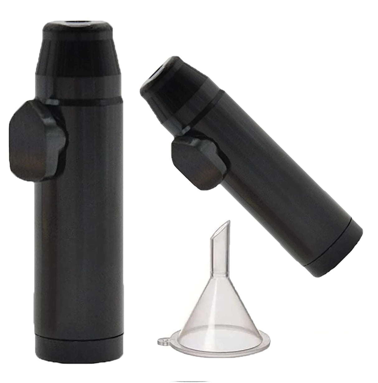 8 Pack VOVCIG Snuff Bottle,Portable Sniff Bullet,Snuff Bullet,With funnel(5.3 * 1.5cm,Black)