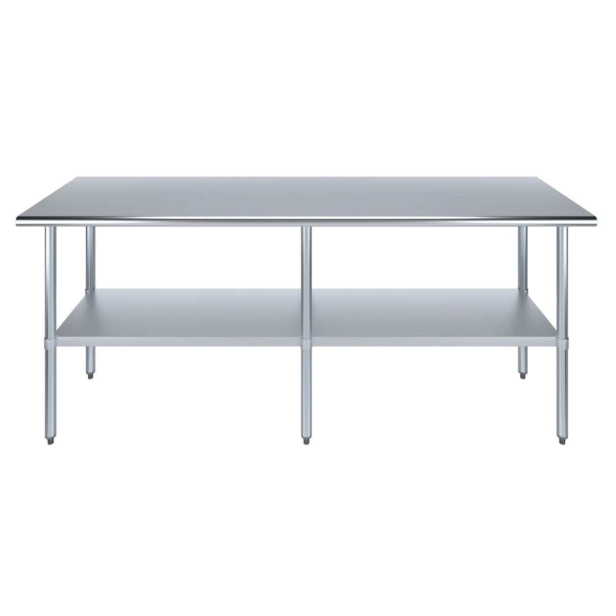 AmGood 24 in. x 84 in. Stainless Steel Work Table | Metal Kitchen Food Prep Table | NSF