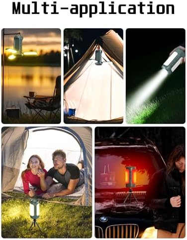 Foldable Camping Light Rechargeable Lantern, 10000mAh Power Bank, Portable Flashlight, IP54 Waterproof, 1/4" Screw Adapter, 750LM, 5 Modes, LED Tent Light for Camping, Hiking, Fishing