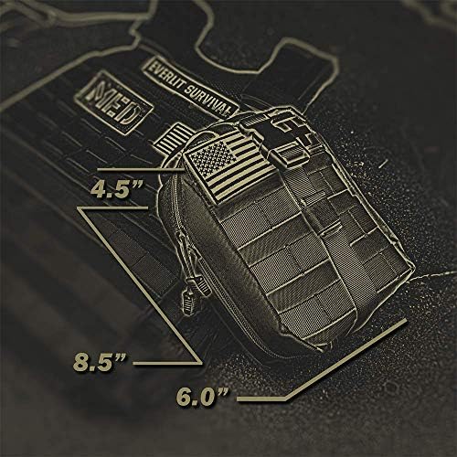 EVERLIT Emergency Trauma Kit, CAT GEN-7 Multi-Purpose SOS Everyday Carry IFAK for Wilderness, Trip, Cars, Hiking, Camping, Father’s Day Birthday Gift for Him Men Husband Dad Boyfriend (Tan)