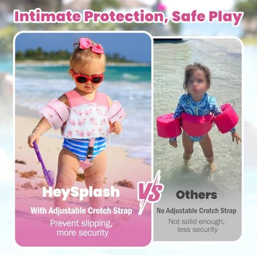 HeySplash Toddler Swim Vest, Toddler Floaties Fit 13-30 Lbs, Puddle Kids Jumper with Adjustable Strap, Pool Float Jacket Arm Floaties Baby Floatie Water Wing, Pool Sea Swimming Aid