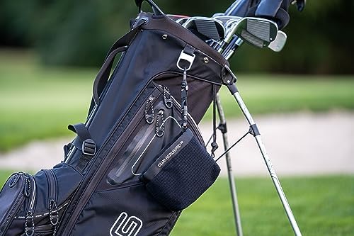 Golf Club and Golf Ball Cleaning Bag, Waterproof Clean Face Technology Liner, Detachable Clip, Machine Washable, Cleans Club Grooves, Dry Exterior (Neoprene or Microfiber Option Available)