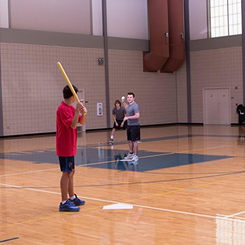 Champion Sports Throwdown Base Set: 5 Youth League Kids Baseball & Softball Rubber Throw Down Bases - Boys & Girls Training & Practice Equipment, Orange