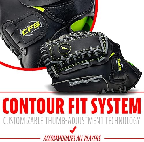 Franklin Sports Baseball + Softball Gloves - Field Master Adult + Youth Baseball + Softball Gloves - Right Hand + Left Hand Gloves - Infield + Outfield Mitts - Multiple Sizes + Colors