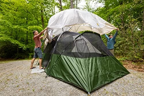 Slumberjack Aspen Grove 8 Person Hybrid Dome Family Camping Tent with 2 Rooms, Room Divider, Separate Entries, Full Fly, and Vestibule Storage