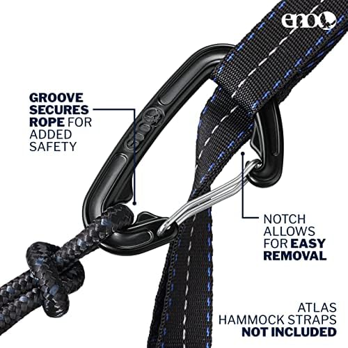 ENO SingleNest Hammock - Lightweight, 1 Person Portable Hammock - for Camping, Hiking, Backpacking, Travel, a Festival, or The Beach - Black/Charcoal