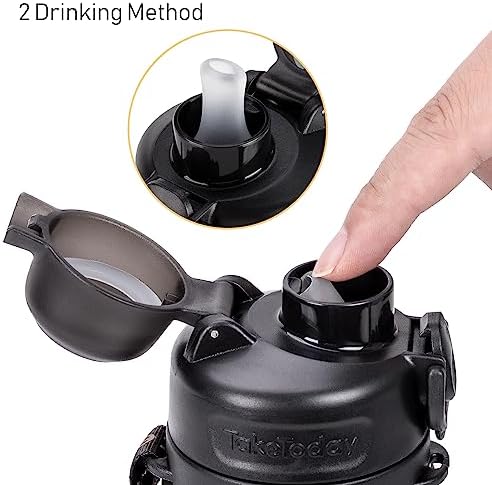 Collapsible Water Bottles 20oz, Leak Proof, BPA-Free, Foldable Silicone Travel Water Bottle with Straw Strap for Cycling, Hiking, Outdoors