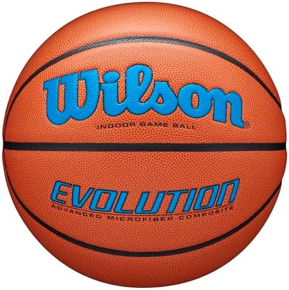 WILSON Evolution Indoor Game Basketballs - Size 5, Size 6 and Size 7