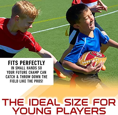 Franklin Sports NFL Team Footballs - Rubber Youth Mini Footballs for All NFL Teams - Kids Junior 8.5" Football - Official NFL Licensed Footballs