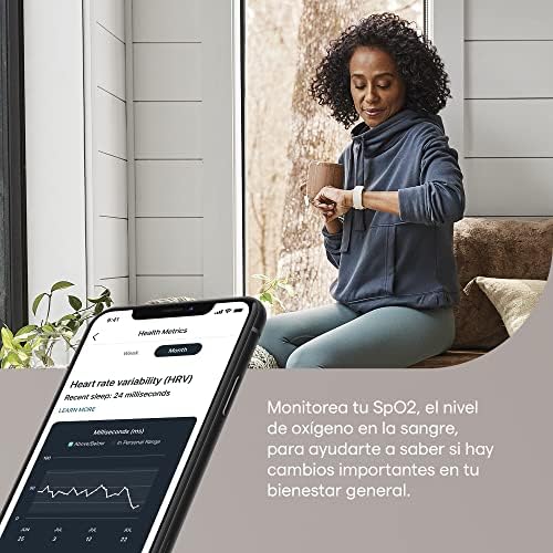 Fitbit Charge 5 Advanced Fitness & Health Tracker with Built-in GPS, Stress Management Tools, Sleep Tracking, 24/7 Heart Rate and More, Lunar White/Soft Gold, One Size (S &L Bands Included) (Renewed)