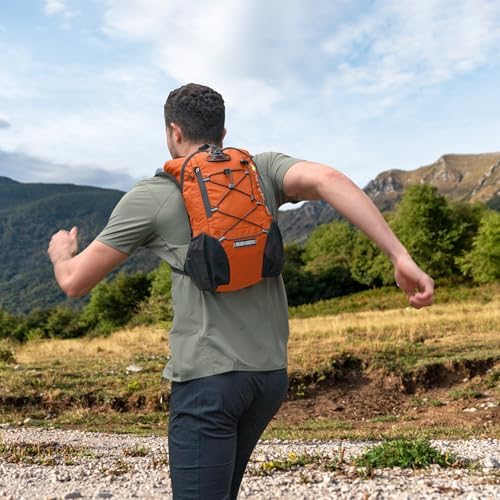 Lightweight Hydration Backpack, Running Backpack with 2L Water Bladder, Hydro Water Daypack for Cycling Hiking Rave for Men Women