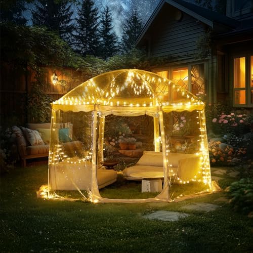 VEVOR Upgraded Pop up Bubble Tent for 8-10 People - Need Simple Assembly - 12x11.1ft Outdoor Clear Bubble Tent Dome, Weatherproof Clear Tent Shelter for Soccer, Football, Softball, Events, and Parades