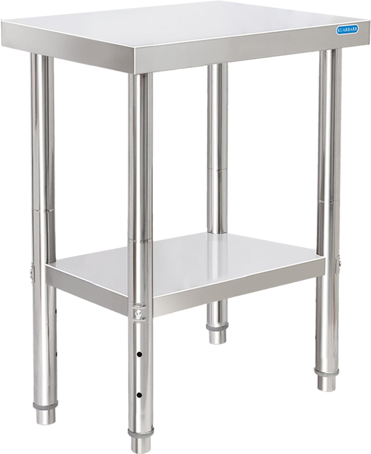 KUARBARR Stainless Steel Table for Prep & Work with Undershelf 18 x 24 Inches NSF Metal Commercial Kitchen Prep Table with Adjustable Under Shelf Worktable for Restaurant Home Outdoor