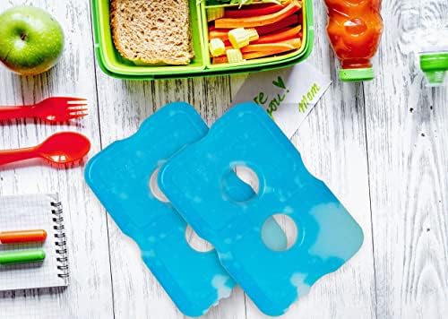 Healthy Packers Ice Packs for Lunch Boxes & Coolers - Freezer Packs - Original Cool Pack | Cooler Accessories for Beach, Camping & Fishing | Slim & Long-Lasting Reusable Ice Pack for Cooler