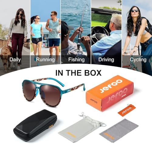 Polarized Aviator Sunglasses for Women Men Retro Trendy Sports Sunglasses for Outdoor UV400 Protection