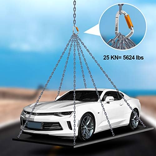 FVW Auto Locking Rock Climbing Carabiner Clips,Professional 25KN (5620 lbs) Heavy Duty Caribeaners for Rappelling Swing Rescue & Gym etc, Large D-Shaped Carabiners