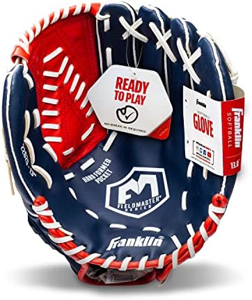 Franklin Sports Baseball + Softball Gloves - Field Master Adult + Youth Baseball + Softball Gloves - Right Hand + Left Hand Gloves - Infield + Outfield Mitts - Multiple Sizes + Colors