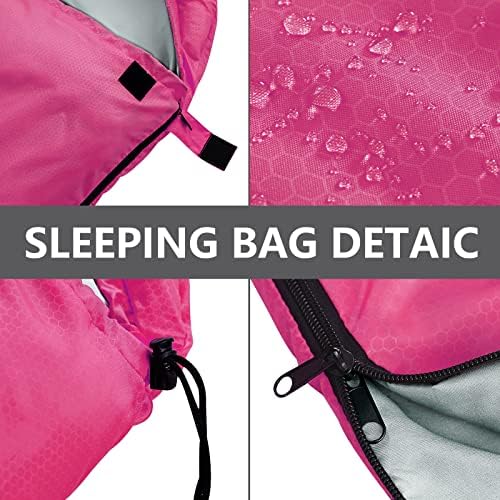 Sleeping Bags for Adults,Kids & Girls-Warm & Cold Weather Lightweight Waterproof Sleeping Bag Backpack with Compact Bag,Great for 3-4 Seasons Hiking,Camping and Outdoor Mountaineering