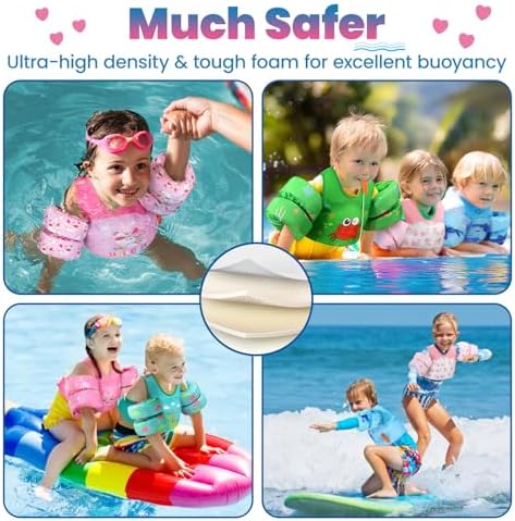 HeySplash Swim Vest for Kids, Toddler Pool Floaties Fit 20-50/70 Lbs, Children Swimming Vest with Adjustable Strap, Swim Jacket Water Wing Arm Float, Puddle Sea Beach Boat Jumper Boy Girl Baby