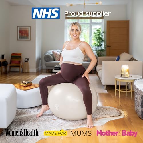 BABYGO® Birthing Ball for Pregnancy & Labor + Our Award Winning Book - Exercise, Birth & Recovery Plan, 5X Stronger Than a Yoga Ball with Eco Friendly Material