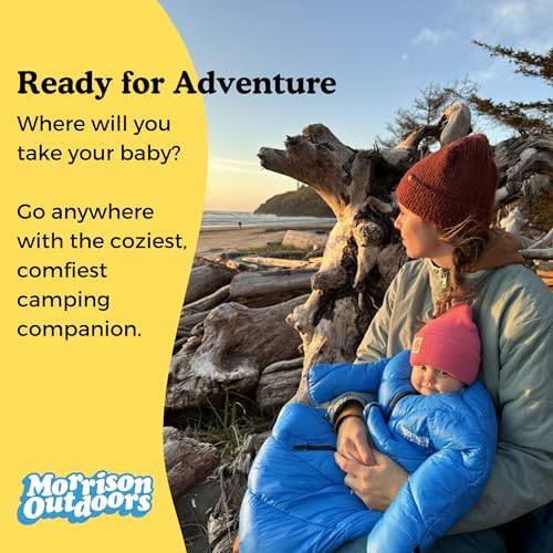 Little Mo 40° Baby Sleeping Bag (6-18 Months) The Camping Sleeping Bag for Babies and Toddlers with Adjustable Open-and-Close Cuffs and Thick, Lofty Insulation.