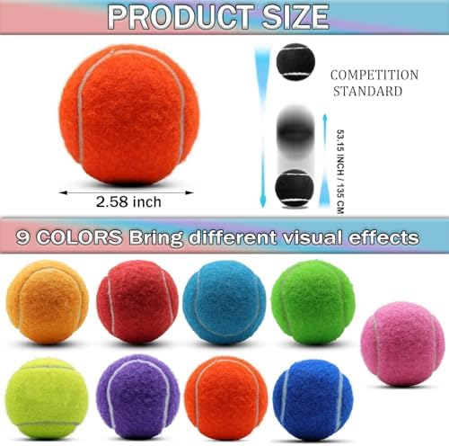 Tennis Balls, 20 Pack Training Tennis Balls,High Elasticity Practice Tennis for Beginner, Exercise Playing Balls for Pet Dog