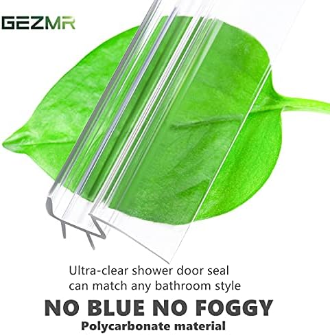 2-Pack Ultra Clear Shower Door Bottom Seal (1/4'' X 39'', Polycarbonate) Frameless Glass Shower Door Seal Strip Shower Door Sweep - Stop Shower Leaks and Create a Water Barrier
