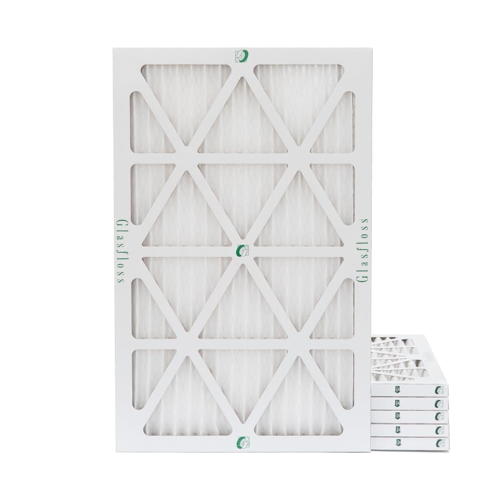 Glasfloss 16x25x1 MERV 10 (FPR 5-6) Pleated Air Filters By Glasfloss. Box of 6. Actual Size: 15-1/2 x 24-1/2 x 7/8