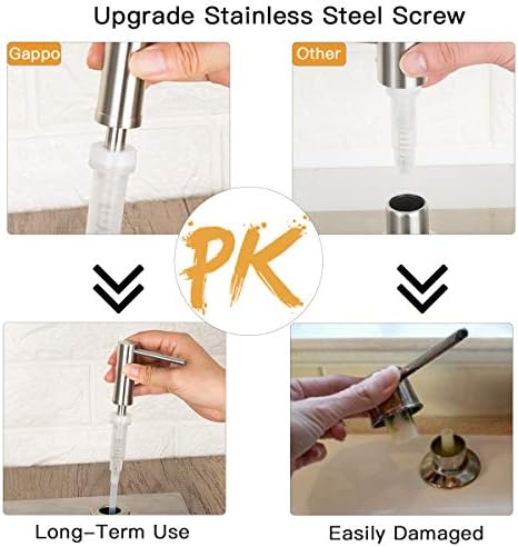 Soap Dispenser for Kitchen Sink Brushed Nickel GAPPO Stainless Steel Countertop Pump Hand Lotion Built in Bottlend Lotion Built in Bottle