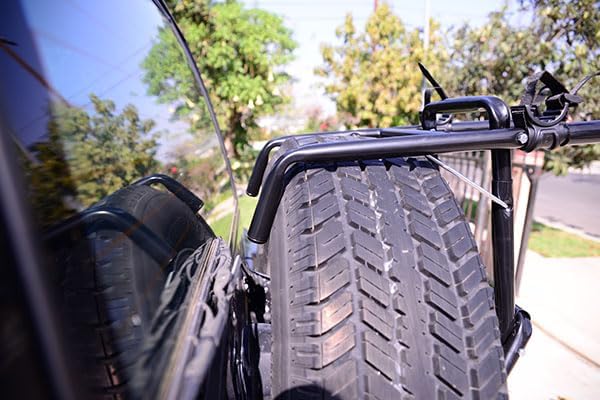 Allen Sports Deluxe 2-Bike Spare Tire Rack , Black